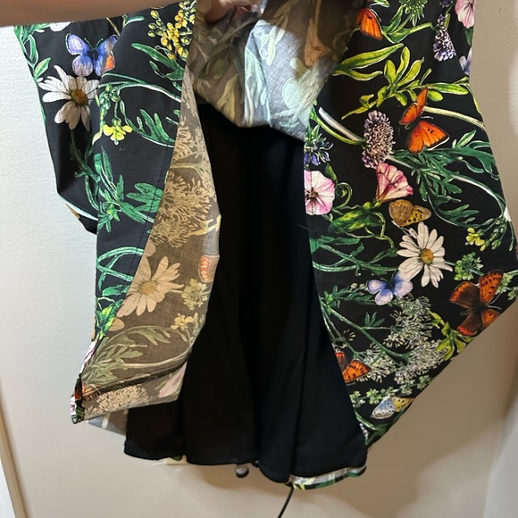 AVEC LES FILLES BUTTERFLY FLORAL PRINT CORSET FIT AND GLATE DRESS SIZE 2 NWT - Picture 6 of 13